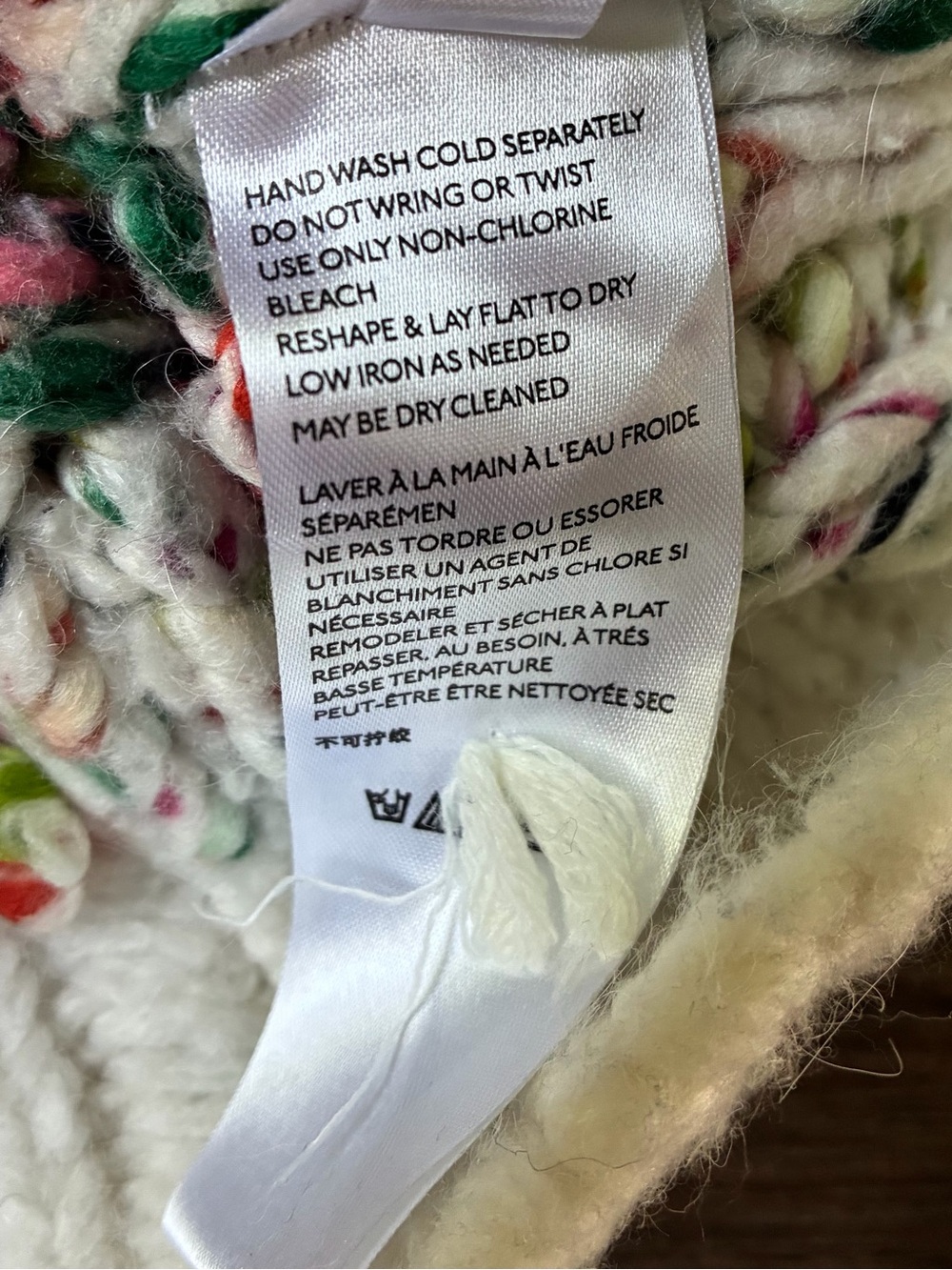 Anthropologie Multicolor Chunky Knit Crewneck Sweater - Pink, Cream & Yellow - Picture 3 of 4